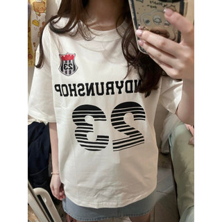 [100% Cotton Tee] Áo thun ngắn tay Oversize Nữ Baggy Loose Top Nữ Độc đáo Ootd 2025 Lives