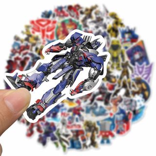 Bộ 50 Transformers Optimus Prime Megatron Bumblebee Anime Dán Bé Trai Laptop Điện Thoại DIY Miếng Dán Đồ Chơi