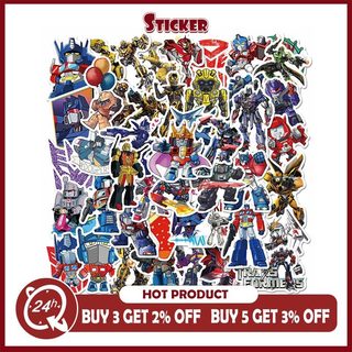 Bộ 50 Transformers Optimus Prime Megatron Bumblebee Anime Dán Bé Trai Laptop Điện Thoại DIY Miếng Dán Đồ Chơi