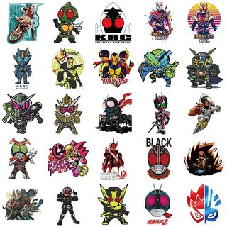 Bộ 50 Anime Kamen Rider Dán Trang Trí Bình Nước Hành Lý Chống Thấm Nước Bé Trai Đồ Chơi Miếng Dán DIY