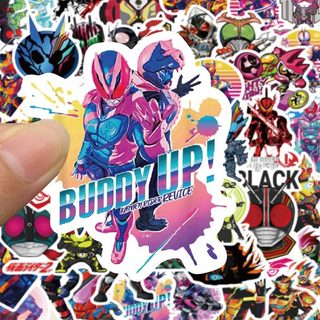 Bộ 50 Anime Kamen Rider Dán Trang Trí Bình Nước Hành Lý Chống Thấm Nước Bé Trai Đồ Chơi Miếng Dán DIY