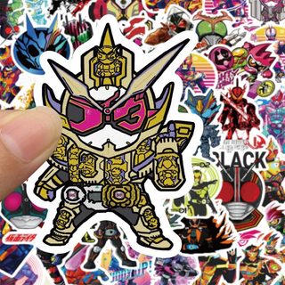 Bộ 50 Anime Kamen Rider Dán Trang Trí Bình Nước Hành Lý Chống Thấm Nước Bé Trai Đồ Chơi Miếng Dán DIY