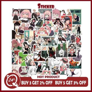 Bộ 50 Anime Nhật Bản SPY × GIA ĐÌNH Dán Xe Máy Hành Lý Chống Thấm Nước Điện Thoại DIY Miếng Dán Đồ Chơi Trẻ Em