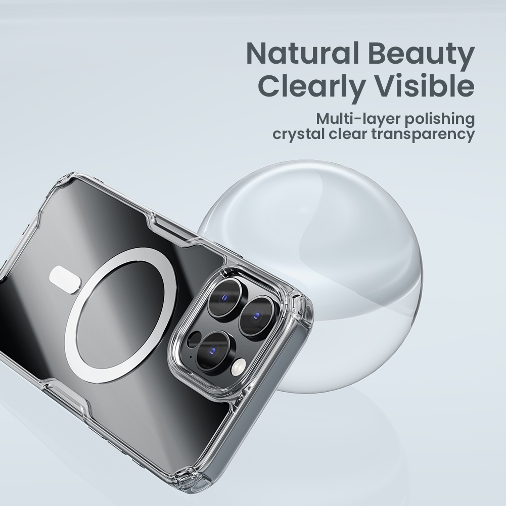 Nillkin Cho Apple iPhone 16 Pro Max / 16 Plus / 15 Pro Max / 15 Plus / 14 Pro Max Nature TPU Pro Từ Ốp Lưng PC TPU Trong Suốt Ốp lưng Chống Sốc Vỏ Bảo Vệ