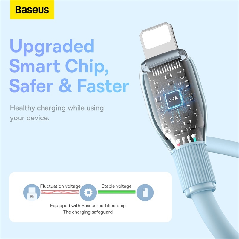 Ảnh Dây cáp sạc nhanh BASEUS Pudding Series 2.4A thích hợp cho Phone 4