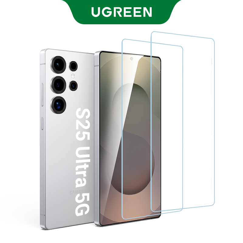 Ugreen 2 Miếng Dán Bảo Vệ Màn Hình HD Không Biên Giới Cho Samsung S25 Ultra/S26 Ultra Kính Cường Lực Siêu Cường Lực