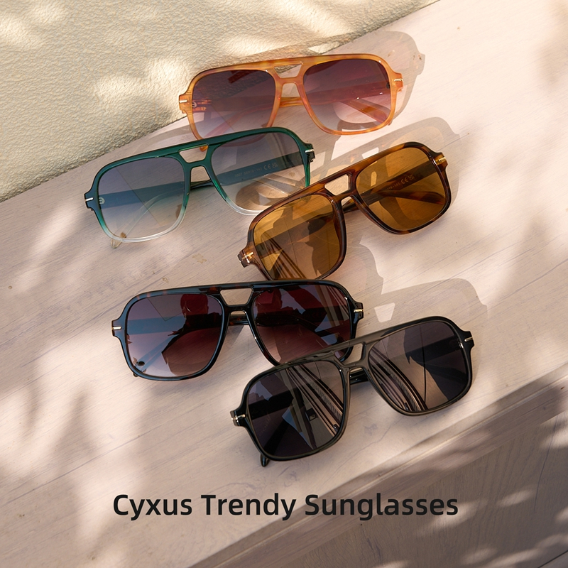 Kính râm Cyxus Aviator dành cho nam nữ UV400 Bảo vệ chống chói Cầu đôi Kính lái xe Kính thể thao 1240