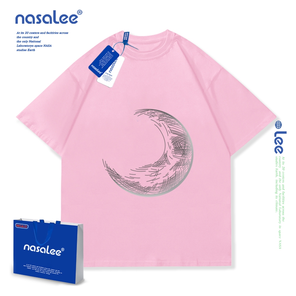 Nasa Trẻ Em Áo Thun Cotton Nguyên Chất Tay Ngắn In Hình Mặt Trăng Thời Trang Dễ Thương 2025 Phong Cách Mới