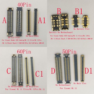 2-10 Chiếc USB Màn Hình Lcd Pin FPC Kết Nối Cắm Cho Xiaomi Mi 11 Ultra M11 Redmi K50 Chơi Game Cá Mập Đen 2 Pro Helo 40 50 60 Pin 11Pro AWM-A0 SKW-H0 2Pro Mi11 Sạc Flex Board