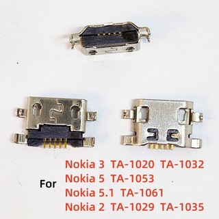 10-100 Chiếc Đế Sạc Cổng Kết Nối USB Sạc Cắm Jack Cho Nokia 3 TA-1020 TA-1032 5 TA-1053 5.1 TA-1061 2 TA-1029 TA-1035 Linh Kiện Thay Thế