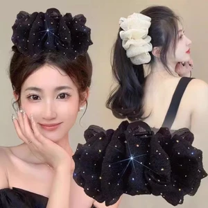 Kẹp Tóc Nơ Hai Mặt Tạo Bong Bóng Xinh Xắn Cho Nữ 2025