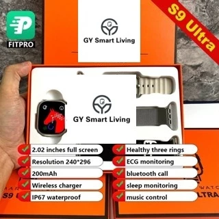 Đồng Hồ Thông Minh S9 Ultra Bluetooth Gọi Theo Dõi Sức Khỏe Thông Tin Đẩy Huyết Áp Oxy Máu Thể Thao Chống Thấm Nước Ba Dây Đeo Vòng Tay Đồng Hồ Thông Minh