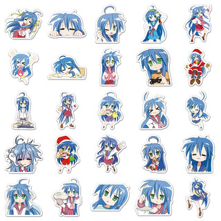 Bộ 50 Izumi Konata Dán Anime Decal DIY Tủ Lạnh Hành Lý Laptop Điện Thoại Đàn Guitar Dễ Thương Miếng Dán