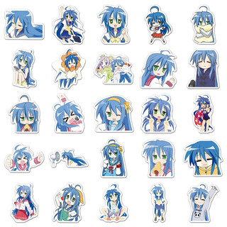 Bộ 50 Izumi Konata Dán Anime Decal DIY Tủ Lạnh Hành Lý Laptop Điện Thoại Đàn Guitar Dễ Thương Miếng Dán