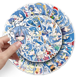 Bộ 50 Izumi Konata Dán Anime Decal DIY Tủ Lạnh Hành Lý Laptop Điện Thoại Đàn Guitar Dễ Thương Miếng Dán