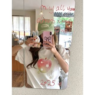 [100% Cotton Tee] Áo thun ngắn tay Oversize Nữ Baggy Loose Top Nữ Độc đáo Ootd 2025 Lives