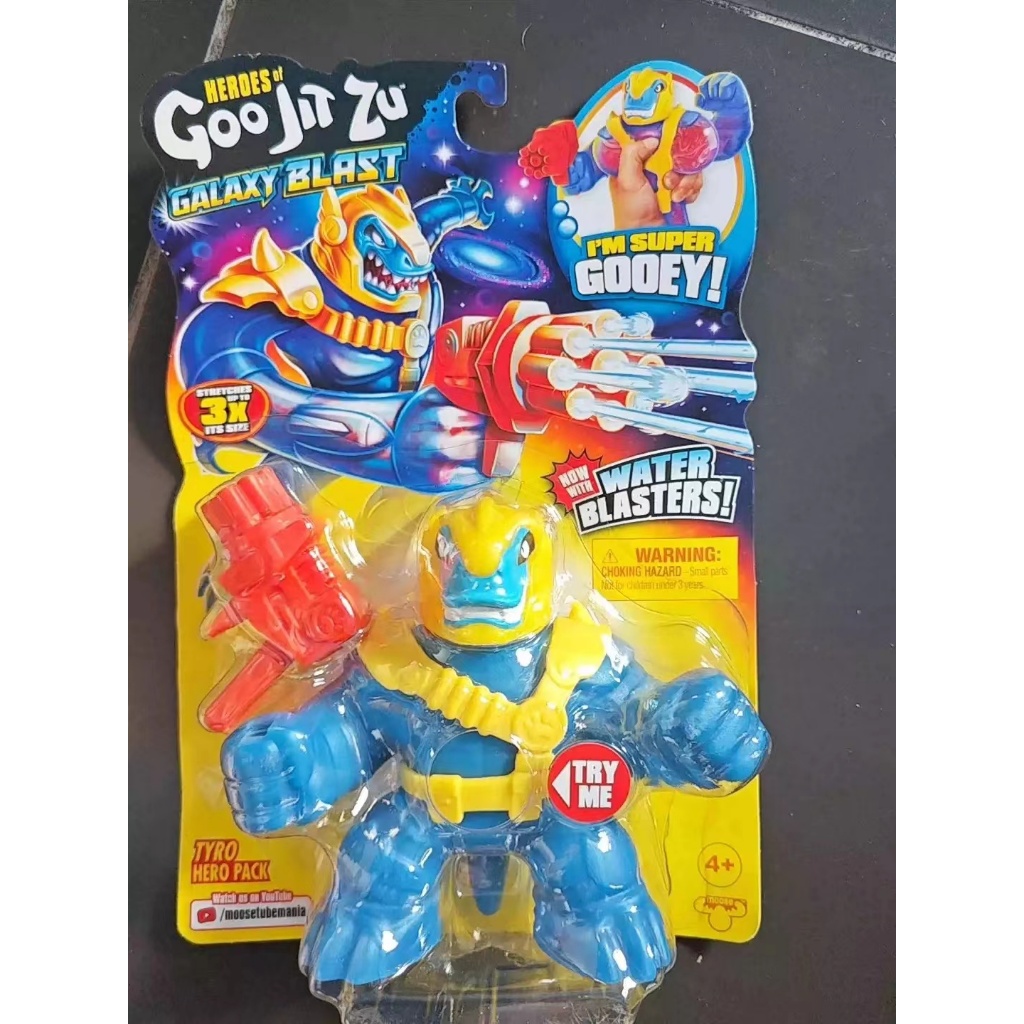 Heroes of Goo Jit Zu Galaxy Blast Hero Pack - Super Gooey Tyro với máy phun nước hoàn toàn mới