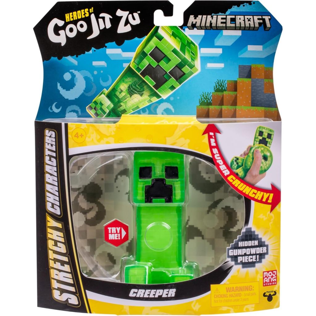 Heroes of Goo Jit Zu Minecraft Nhân vật co giãn, Creeper, Super Crunchy Goo lấp đầy với mảnh thuốc súng ẩn bên trong, kéo dài anh ta gấp 3 lần kích thước của anh ta