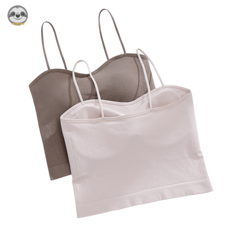 Phong cách Nhật Bản Muji Style / Áo Vest dây đeo Spaghetti liền mạch