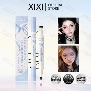 Xixi 2 kiểu kẻ mắt tem dạng lỏng đen, kẻ lười hai đầu, chì khô nhanh, chống nước, trang điểm mắt D753