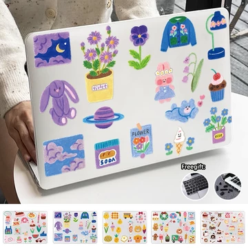 Ốp In Hình Hoạt Hình Dễ Thương Có Vỏ Bàn Phím Cho 2024 Macbook Air13 M3 A3113 A3114 Pro14 M1 M2 M3 M4 A3112 A2442 A2779 Air M1 A2337 Pro13 M1 M2 A2338 Pro15 16 w / Thanh Cảm Ứng Ai