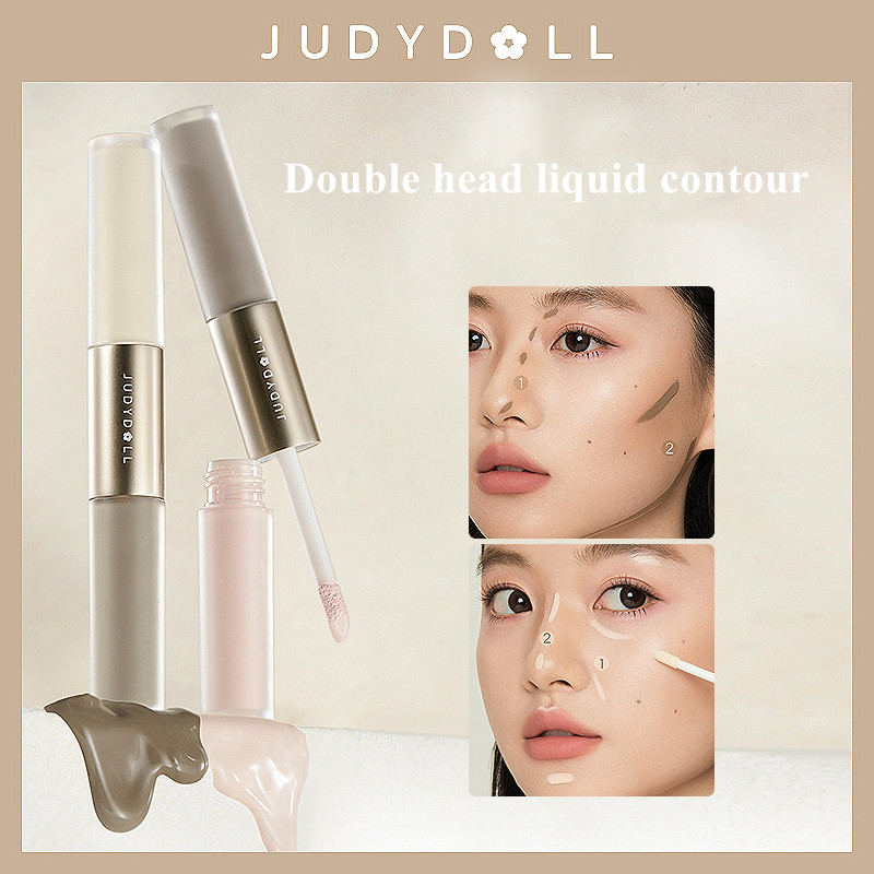 Judydoll Kem Bắt Sáng Dạng Lỏng Hai Đầu Tạo Khối Trang Điểm Tiện Dụng