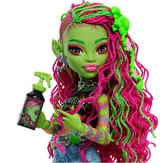 Búp bê thời trang Monster High Venus McFlytrap với kẹo nhai thú cưng và phụ kiện HRP81