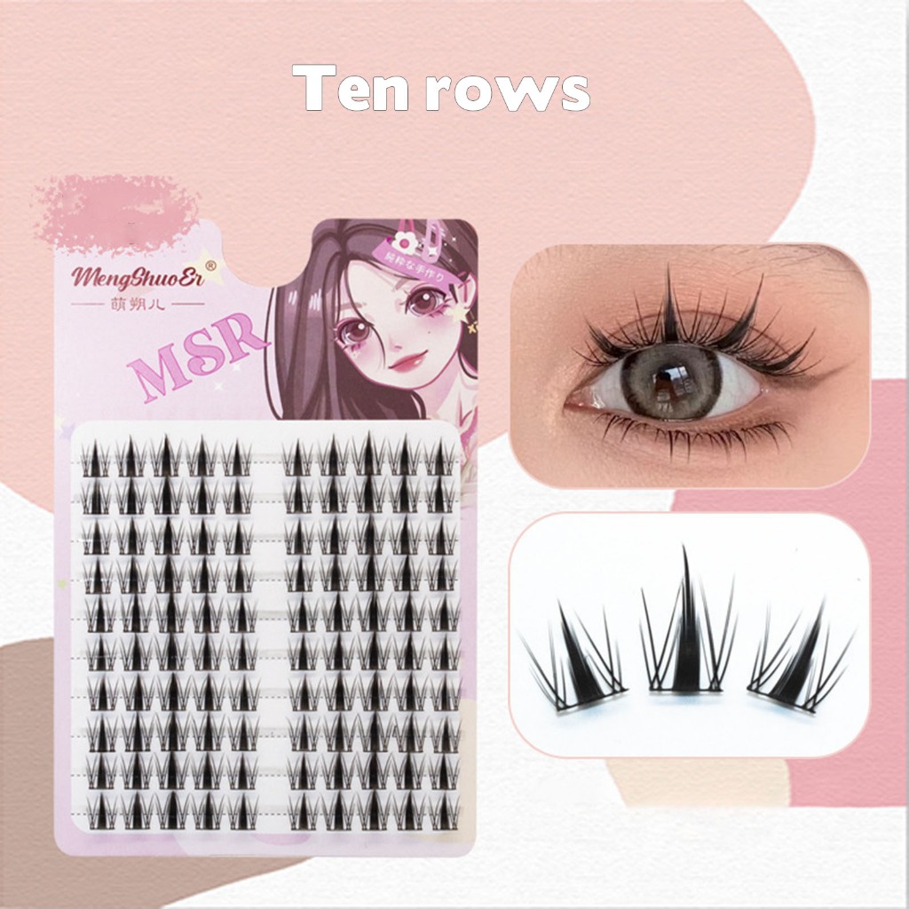 Cụm DIY Nối Mi Mở Rộng Premade Khối Lượng Mềm Giả Nở Wispies Lông Tơ Lông Mi Chuyên Nghiệp Salon Sử Dụng