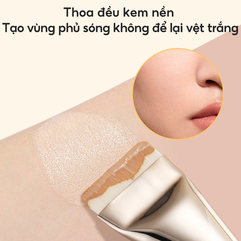 FelinWel - Cọ Tán Nền Dẹt Phẳng, Dàn Nền Siêu Mỏng Đều Hoàn Hảo, Lông Tổng Hợp Thuần Chay Không Rụng Lông