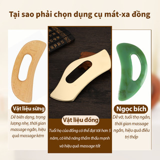 Bảng cạo Guasha Massage Scraper Áp lực Acupoint Massager Facial Body Gua Sha Giảm đau Fascia Dao Đồng nguyên chất