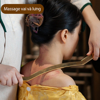 Dụng Cụ Mát Xa Đồng mạ Bằng Giúp Thư Giãn Cơ Bắp Tiện gua sha tool