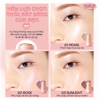 Bắt Sáng SACE LADY Nước Rạng Rỡ Lâu Trôi Phát Sáng Kết Cấu Thạch độc đáoDính Trang điểm mặt
