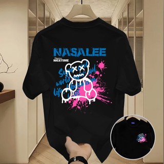 ✨Hàng có sẵn✨ WASSUP little bear-Áo thun nam mới! 100% cotton, thời trang, Unisex