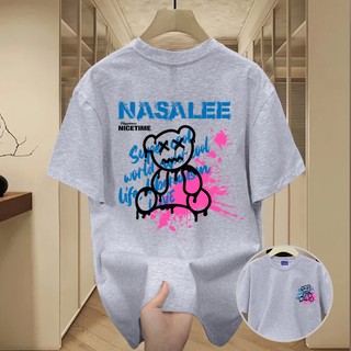 ✨Hàng có sẵn✨ WASSUP little bear-Áo thun nam mới! 100% cotton, thời trang, Unisex
