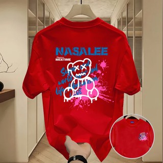 ✨Hàng có sẵn✨ WASSUP little bear-Áo thun nam mới! 100% cotton, thời trang, Unisex
