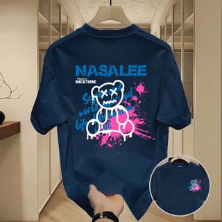 ✨Hàng có sẵn✨ WASSUP little bear-Áo thun nam mới! 100% cotton, thời trang, Unisex