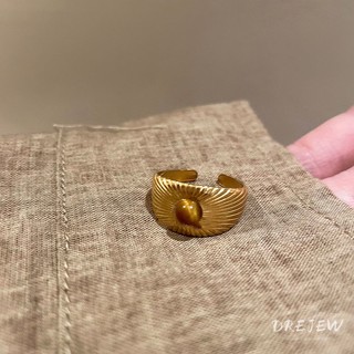 DREJEW Maill hình bầu dục mở nhẫn nữ thích hợp thiết kế đơn giản cảm giác ngón trỏ nhẫn mọi thứ với khí chất nhẹ trang sức tay sang trọng bán buôn