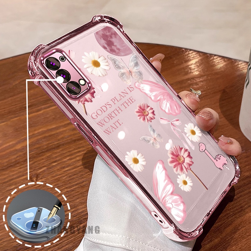 Ốp Lưng Cho OPPO Reno 5 Reno 5k Mạ Điện Thẩm Mỹ Bốn Góc Chống Rơi Với Họa Tiết Hoạt Hình Dễ Thương In Trên Điện Thoại TPU Silicon Mềm case