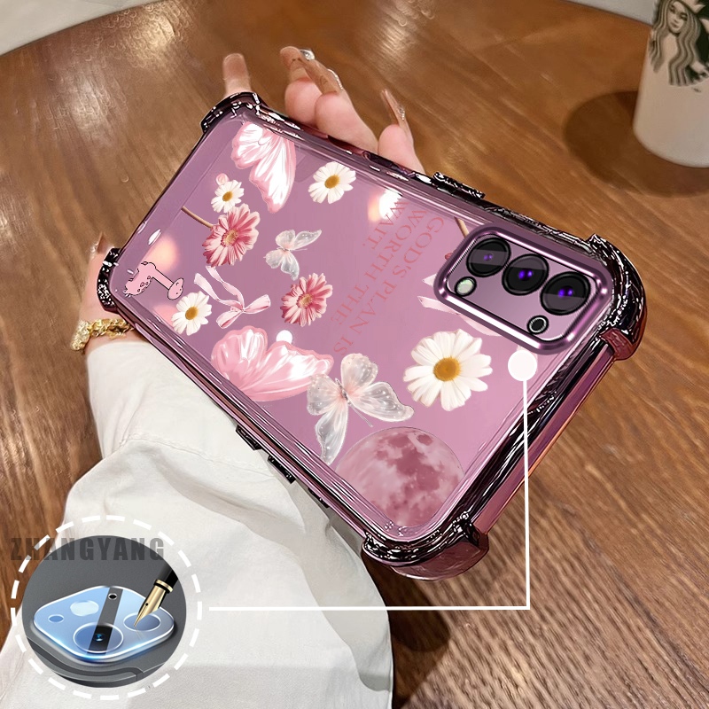 Ốp Lưng Cho OPPO Reno 5 Reno 5k Mạ Điện Thẩm Mỹ Bốn Góc Chống Rơi Với Họa Tiết Hoạt Hình Dễ Thương In Trên Điện Thoại TPU Silicon Mềm case