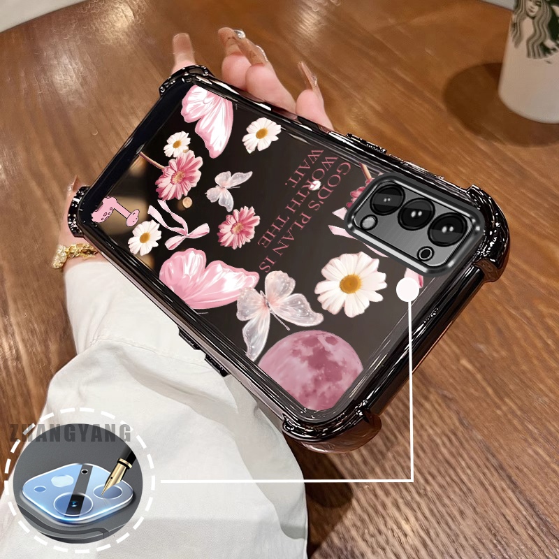 Ốp Lưng Cho OPPO Reno 5 Reno 5k Mạ Điện Thẩm Mỹ Bốn Góc Chống Rơi Với Họa Tiết Hoạt Hình Dễ Thương In Trên Điện Thoại TPU Silicon Mềm case
