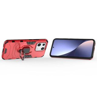 Dành cho vỏ điện thoại XiaoMi 13, giá đỡ ô tô từ tính vòng Black Panther, vỏ bảo vệ điện thoại silicon PC chống sốc và chống rơi đơn giản