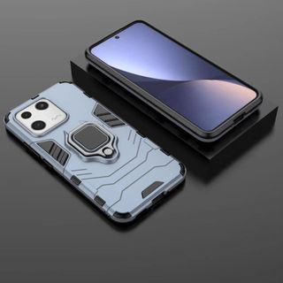 Dành cho vỏ điện thoại XiaoMi 13, giá đỡ ô tô từ tính vòng Black Panther, vỏ bảo vệ điện thoại silicon PC chống sốc và chống rơi đơn giản