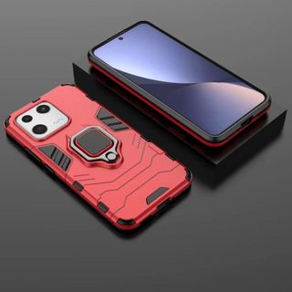 Dành cho vỏ điện thoại XiaoMi 13, giá đỡ ô tô từ tính vòng Black Panther, vỏ bảo vệ điện thoại silicon PC chống sốc và chống rơi đơn giản