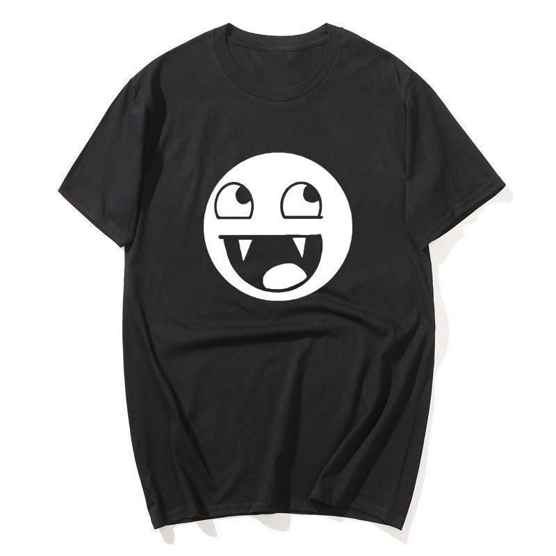 Epic Face Domo Ngộ nghĩnh Meme Áo Sơ Mi Nam Nữ Cotton Tay Ngắn Thời Trang Chất Lượng Cao Áo Thun Thường Ngày Quá Khổ Dạo Phố