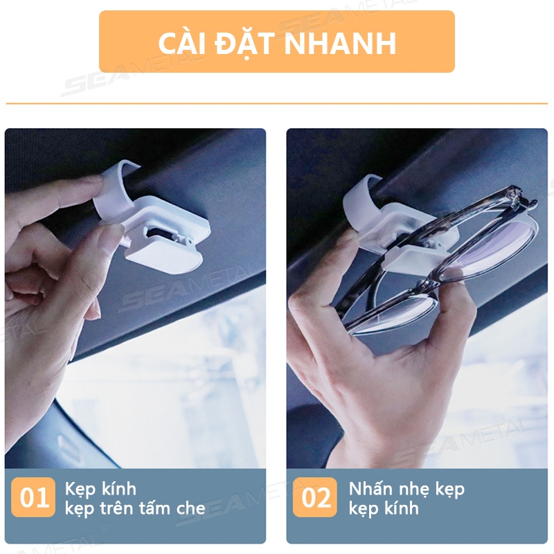 Kính Mát Ô Tô SEAMETAL Giá Đỡ Tấm Che Nắng Kính Mát Kẹp Da Kính Trường Hợp Gắn Từ Thẻ Vé Kính Mắt Kẹp Phụ Kiện Xe Hơi