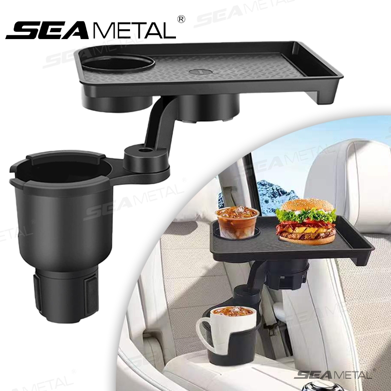 Giá Đỡ Cốc Ô Tô 4 Trong 1 SEAMETAL Kệ Đựng Bình Nước Có Thể Điều Chỉnh Xoay 360 Độ Chống Rung Cho Xe Hơi