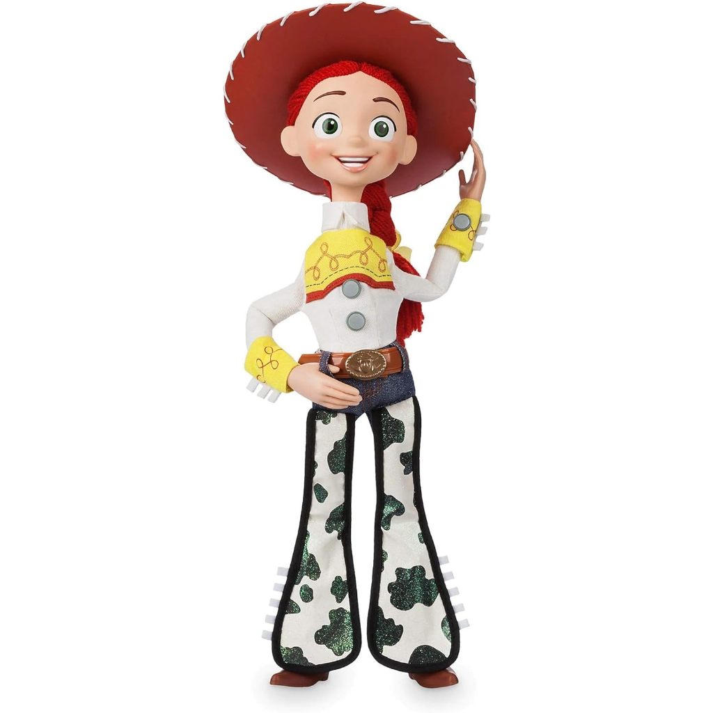 Nhân vật hành động nói chuyện tương tác chính thức của Disney Store Jessie từ Câu chuyện đồ chơi, có âm thanh và cụm từ từ trong phim, tương tác với các nhân vật và đồ chơi khác