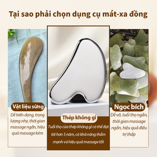 Masako Mizutani Cùng Phong Cách Cạo Da Mặt Làm Đẹp Nâng Cơ Mặt Loại Bỏ Đường Luật Kim Loại Thép Không Gỉ Hình Trái Tim Ban Cạo Râu