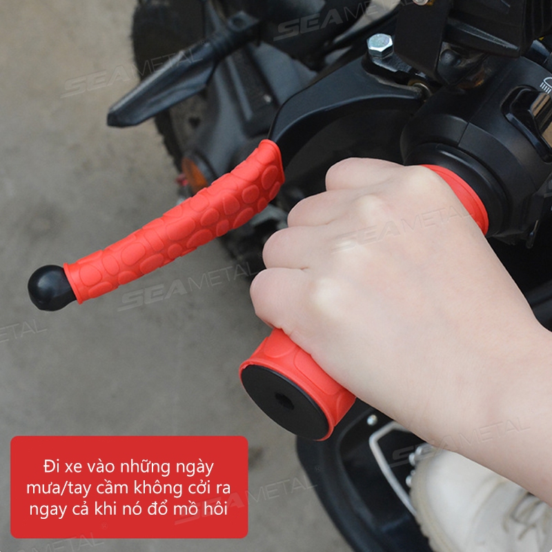 4 cái Tay Lái Xe Máy SEAMETAL Tay Cầm Tay Cao Su Chống Trơn Trượt Bao Phanh Ly Hợp Đòn Bẩy Bảo Vệ