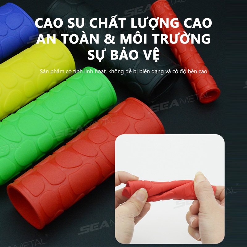 4 cái Tay Lái Xe Máy SEAMETAL Tay Cầm Tay Cao Su Chống Trơn Trượt Bao Phanh Ly Hợp Đòn Bẩy Bảo Vệ